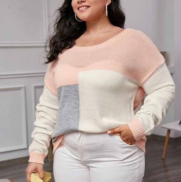 NWOT Colour Block Sweater - Picture 3 of 4